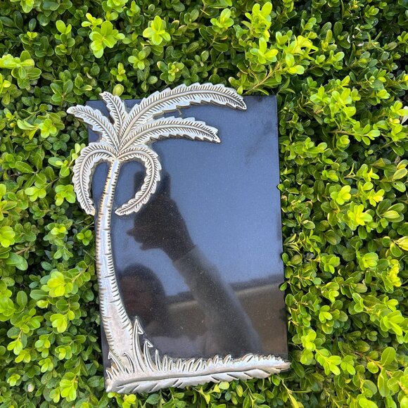 Godinger - Marble Silver Plated Cheese  - Charcuterie Board - Palm Tree - Picture 8 of 9